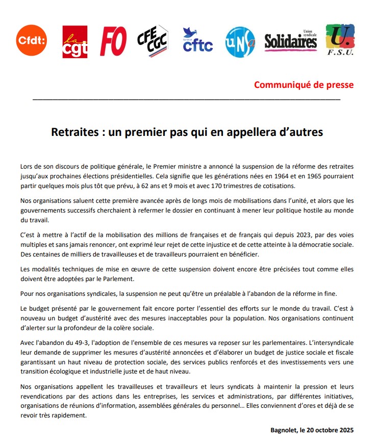 Communiqué de presse